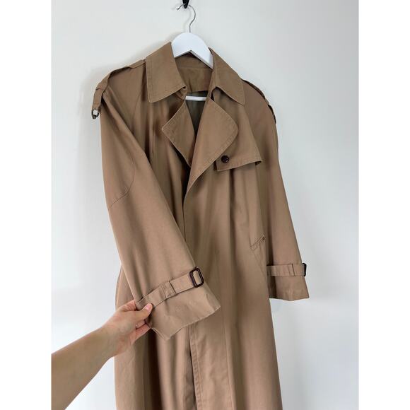 Etienne Aigner Vintage Long Brown Luxury Trench Coat 1970s - Picture 7 of 14